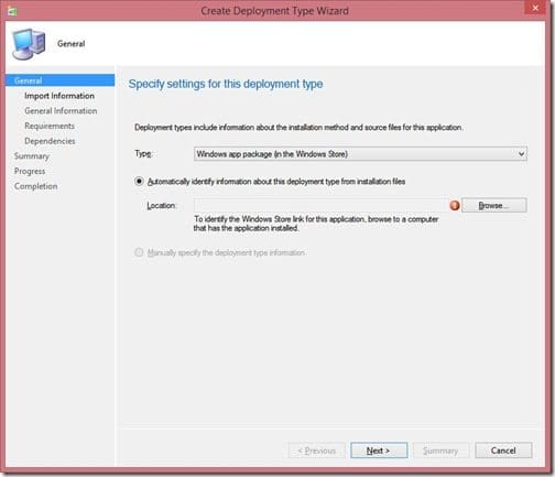 How to Add a Third Deployment Type (Windows 8.x) to an Existing Application-Step 3
