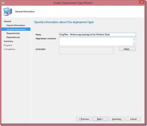 How to Add a Third Deployment Type (Windows 8.x) to an Existing Application-Step 8