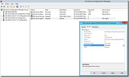 SQL Agent-StartMode