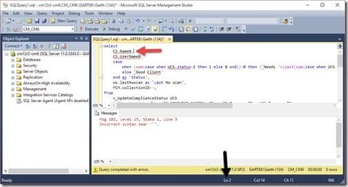 SQL Queries Troubleshooting Tip-Line Information