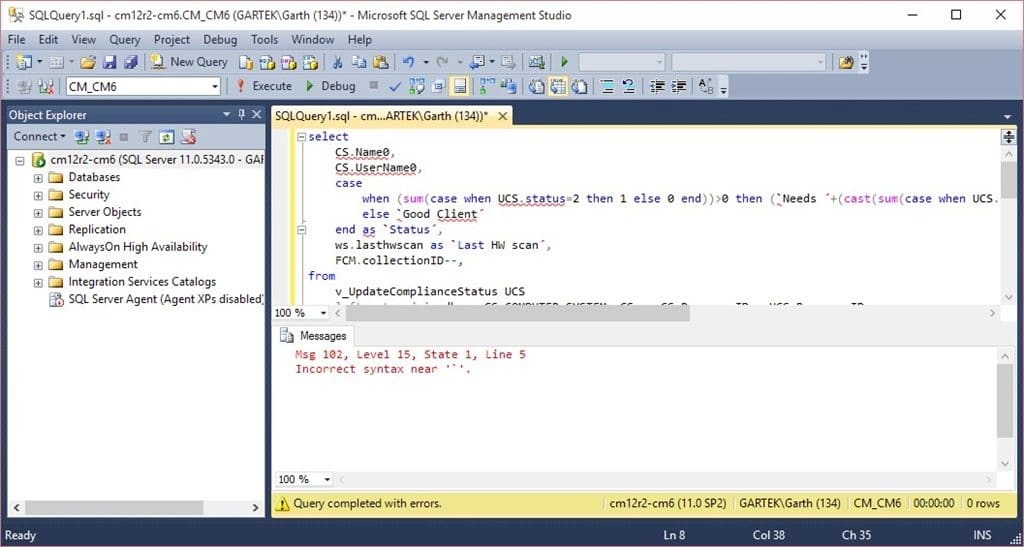 SQL Query Troubleshooting Tip