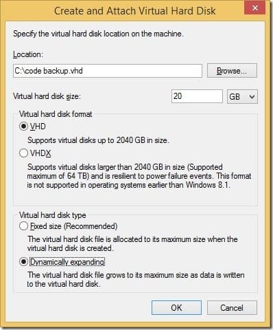 Creating a Standalone VHD-Joseph Specifications