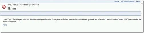 SSRS Access Denied Message