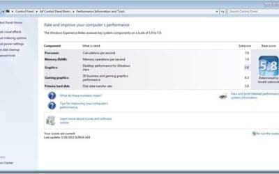 Windows Experience Index in Windows 10
