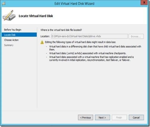 How to Expand a Disk within a VM That Is Using a VHD File-Step 3