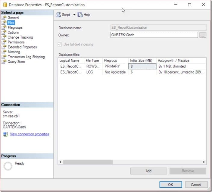How to Define the Size of a SQL Server Database-Existing Database Step 2 How to Define the Size of a SQL Server Database-Existing Database Step 2
