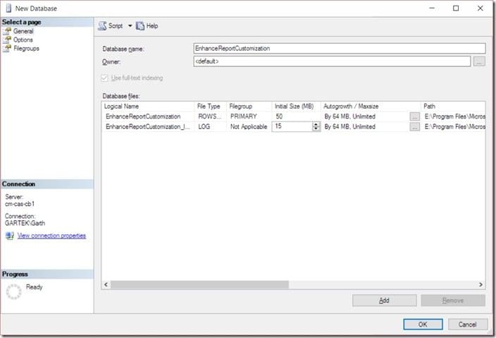 How to Define the Size of a SQL Server Database-New Database Step 2 How to Define the Size of a SQL Server Database-New Database Step 2