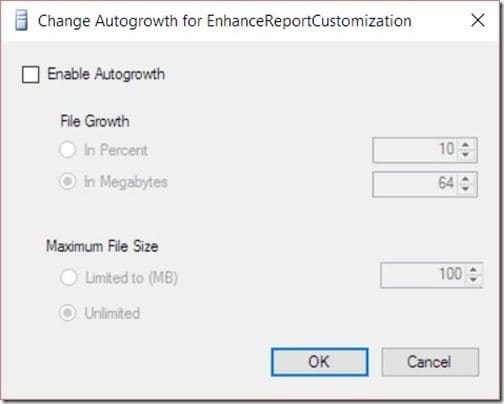 How to Define the Size of a SQL Server D atabase-New Database Step 3