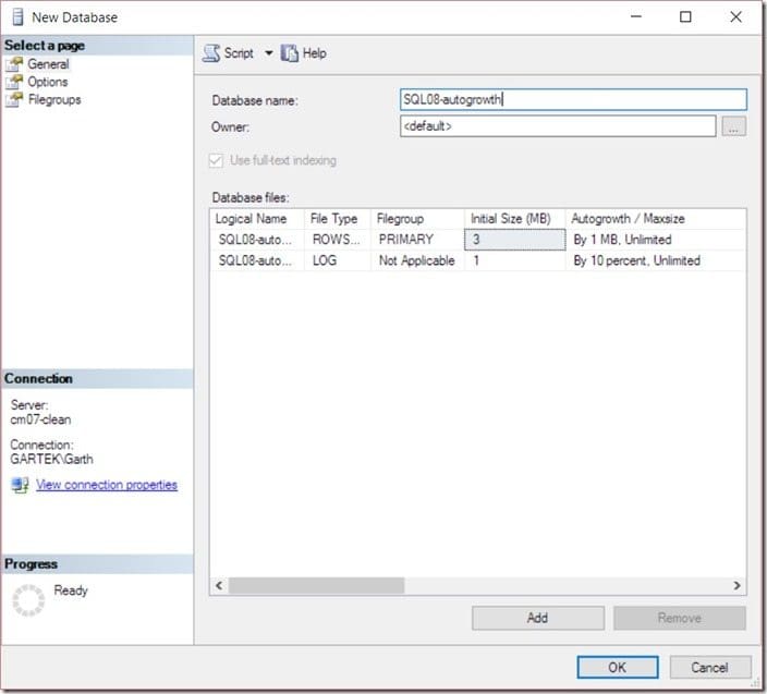 How to Define the Size of a SQL Server Database-SQL Server 2008 R2