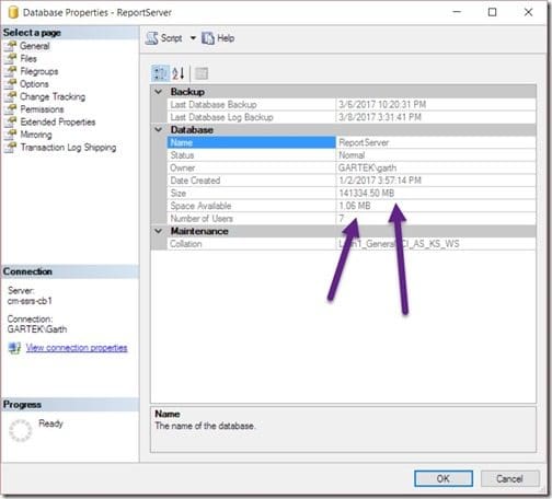 Problem with My SSRS Server-General Node