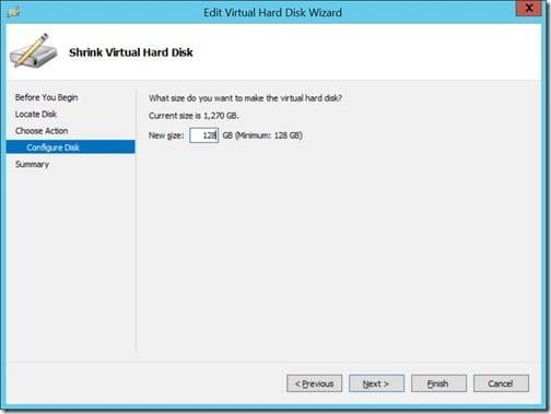 How to Compact and Shrink the Size of a VHD File-Configure Disk Shrink the Size of a VHD File to 128GB