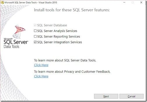 How to Install SQL Server Integration Services Tools-Step3