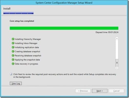 How to Recover a CAS using a Primary Site Server-Step 20