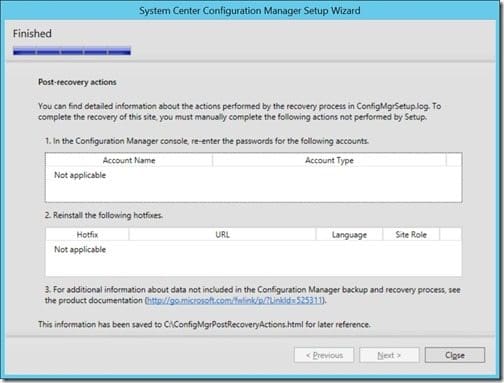 How to Recover a CAS using a Primary Site Server-Step 21