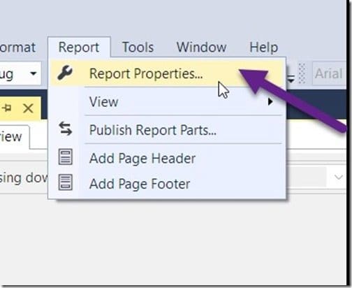 Page Measurements and Paper Size-Report Properties