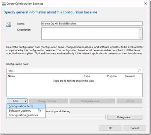 Create Configuration Baseline