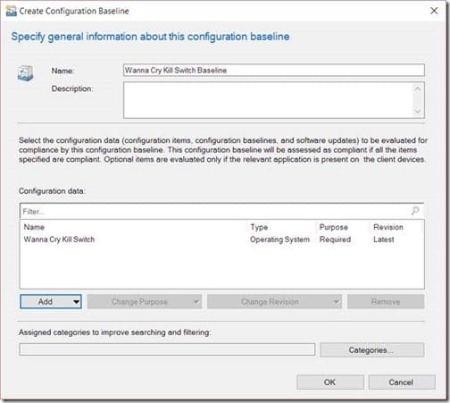 Create Configuration Baseline