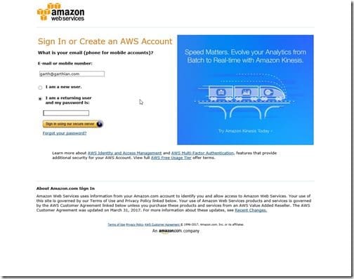 Amazon CloudFront-AWS Sign In