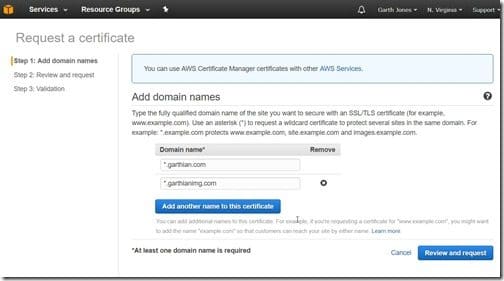 Installing W3 Total Cache and Amazon CloudFront on WordPress-Domain Name