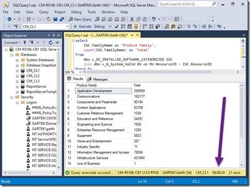 Does SQL Server Database Compatibility Level Matter-Query 1 Results A