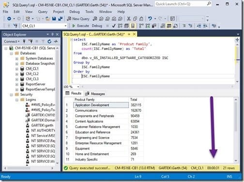 Does SQL Server Database Compatibility Level Matter-Query 2 Results A