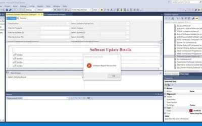 What Does the Error Message, “Unknown Report Version 9.0,” in Visual Studio 2015 Mean?