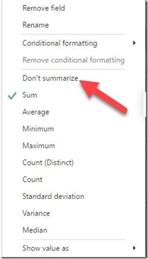 Adding a Calculated Column to a Power BI Table-Dont Summarize
