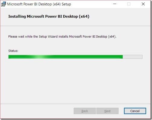 Power BI Desktop Installing