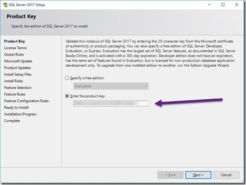 SQL Server 2017 - Product Key SQL Server 2017 - Product Key