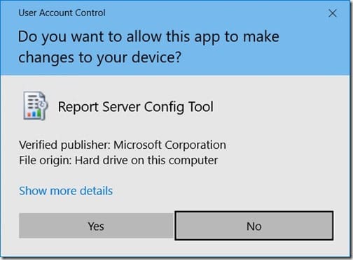 Power BI Report Server - UAC Prompt