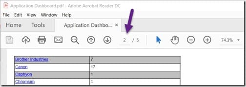 Repeating Header Rows - Page Two