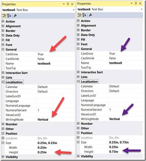 Column Header - Properties