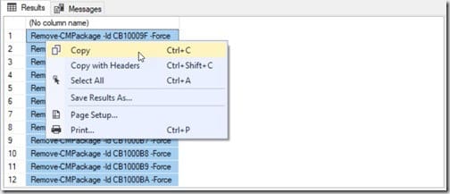 SQL Server Query to Create a PowerShell Script - Copy Results SQL Server Query to Create a PowerShell Script - Copy Results