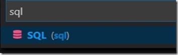 Visual Studio Code - SQL