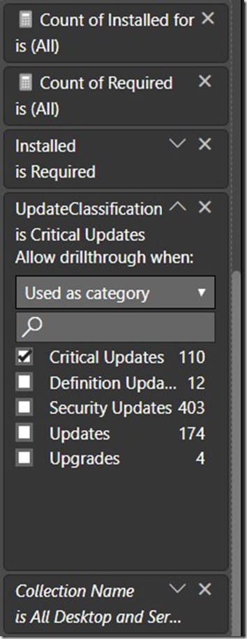 Drillthrough Filters - Values Drillthrough Filters - Values
