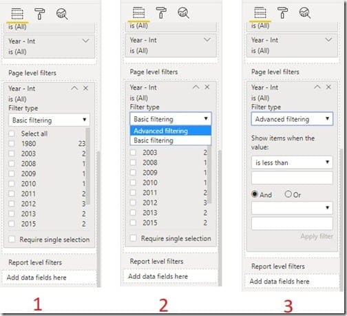 Power BI Filters - Images 1 - 2 - 3 Power BI Filters - Images 1 - 2 - 3