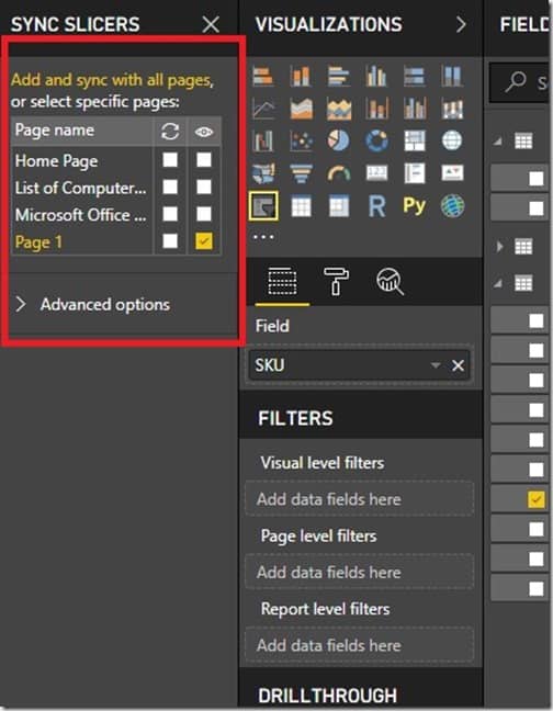 Power BI Slicer - Sync Slicers