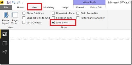 Power BI Slicer - View Ribbon