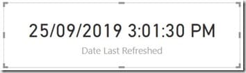 Add the Last Refreshed Date and Time - Card