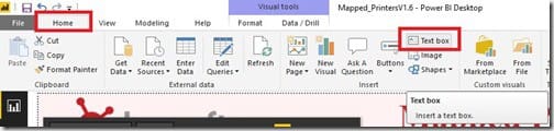 Power BI Title Padding - Text Box