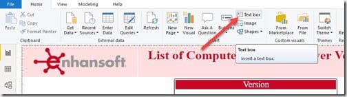 Total Number of Computers in a Power BI Table - Text Box