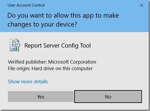 Power BI Report Server 2019 - UAC