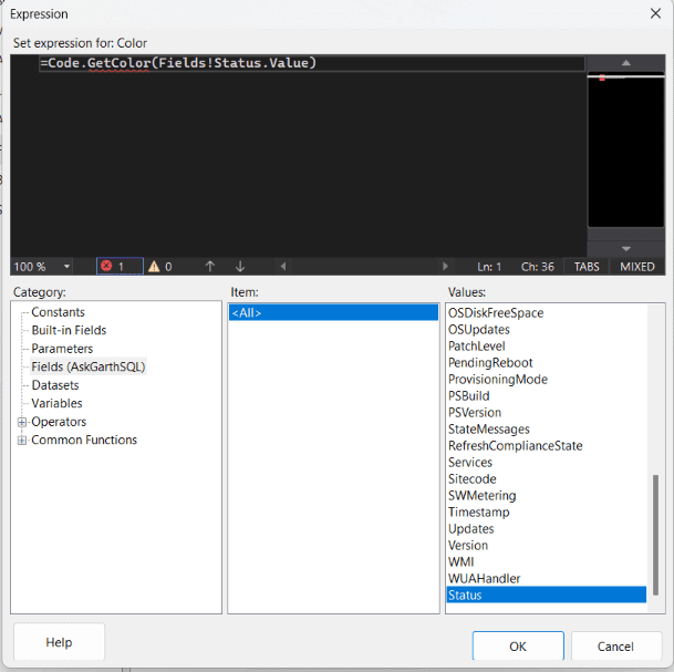 Adding the GetColor function to be used by the chart.