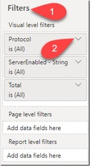 Select Visual level filters - First Steps