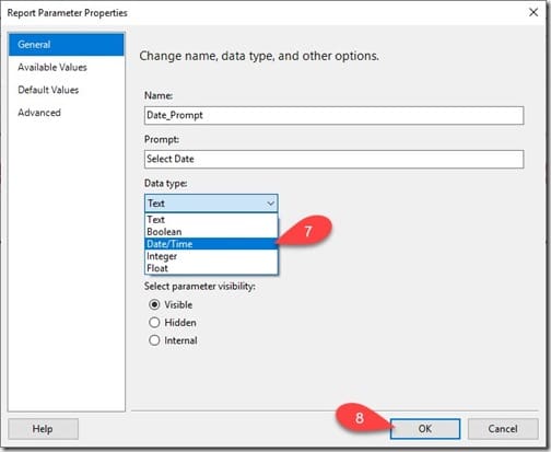 Date Prompt - Data Type Date Prompt - Data Type