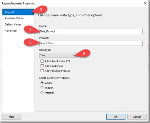 Date Prompt - Report Parameter Properties