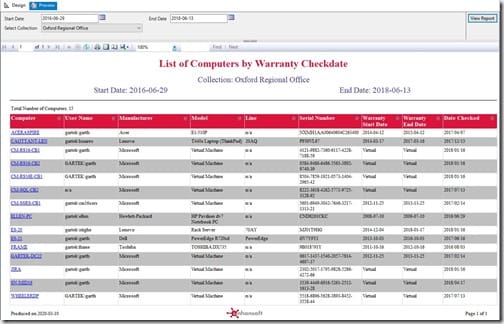 SSRS Date Range Prompt - Completed Report