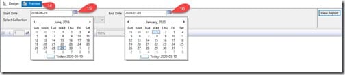 SSRS Date Range Prompt - Preview Tab