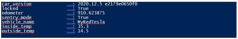 Tesla with PowerShell - Settings