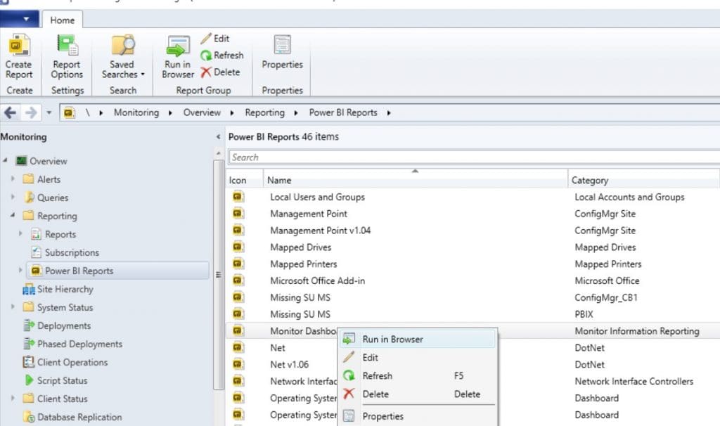 Accessing ConfigMgr Reports - Power BI Reports